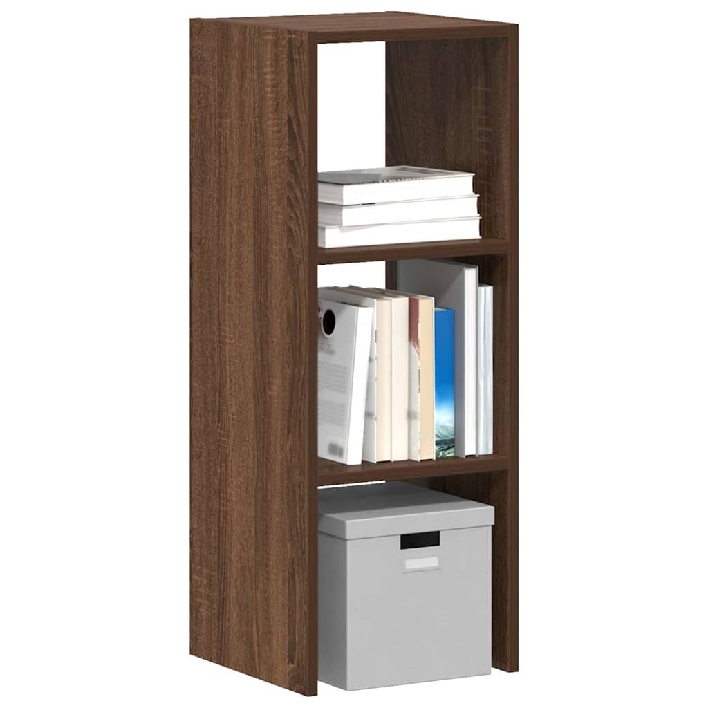 VidaXL Boekenkast stapelbaar 30x30x80 cm bewerkt hout bruin eikenkleur