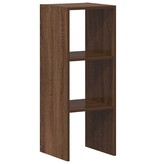 VidaXL Boekenkast stapelbaar 30x30x80 cm bewerkt hout bruin eikenkleur