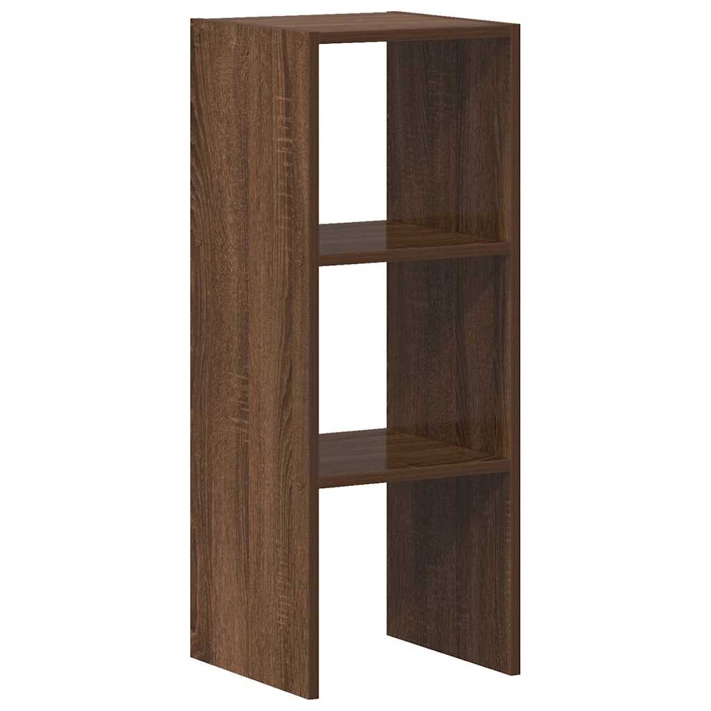 VidaXL Boekenkast stapelbaar 30x30x80 cm bewerkt hout bruin eikenkleur