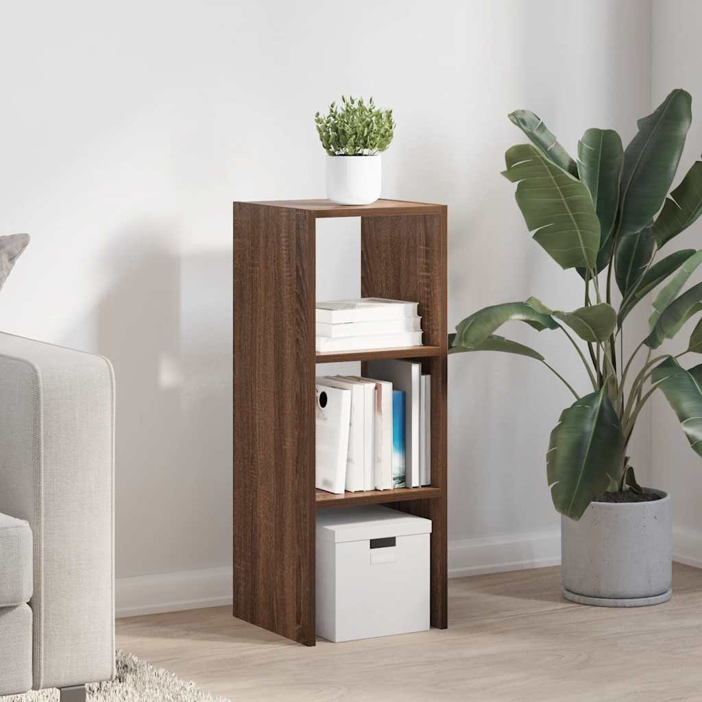 VidaXL Boekenkast stapelbaar 30x30x80 cm bewerkt hout bruin eikenkleur