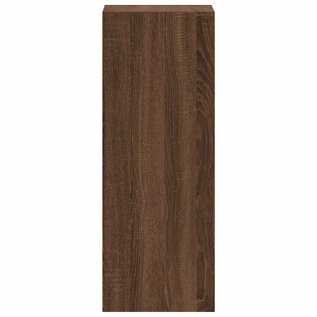 VidaXL Boekenkast stapelbaar 30x30x80 cm bewerkt hout bruin eikenkleur