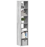 VidaXL Boekenkasten 2 st 30x30x80 cm bewerkt hout grijs sonoma eiken
