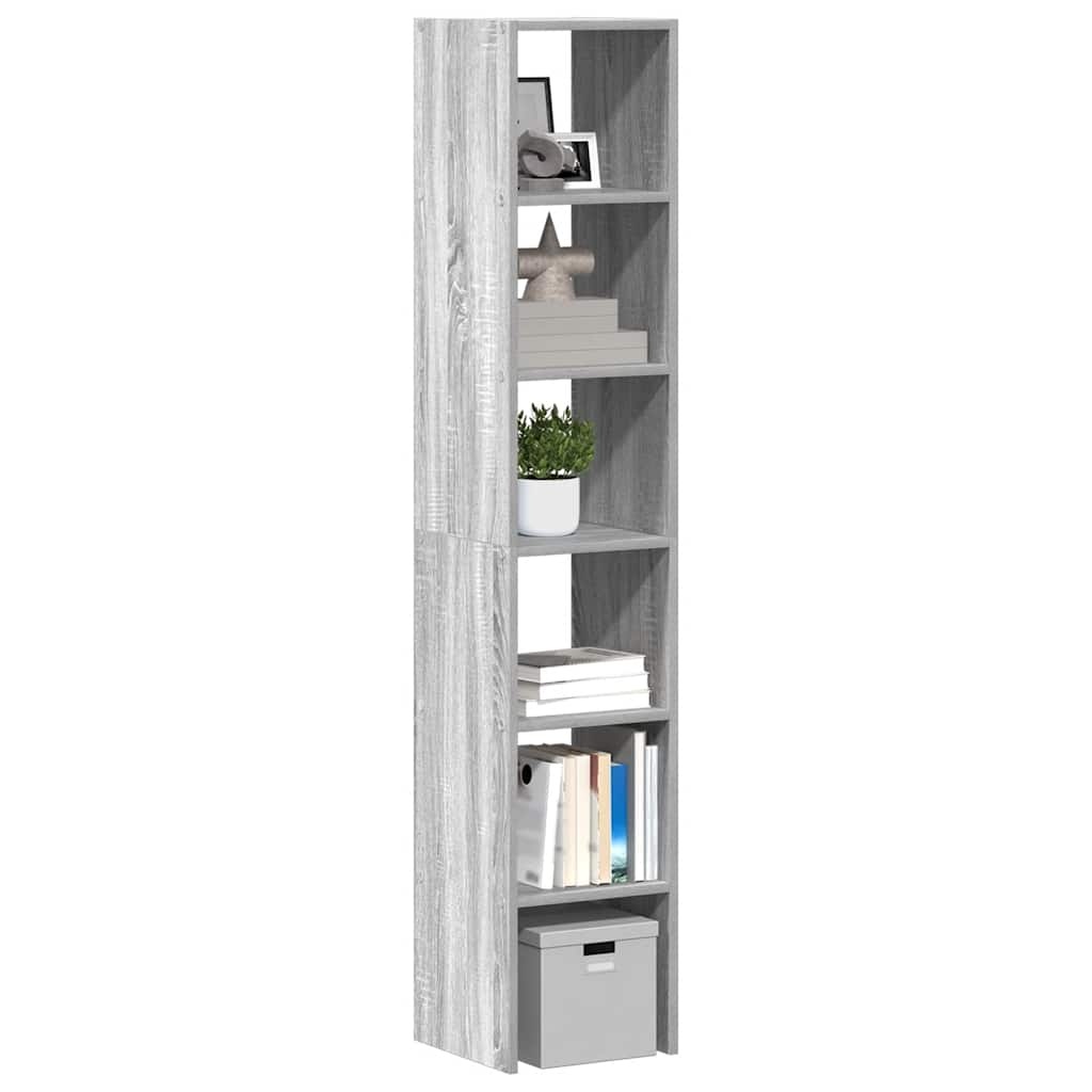VidaXL Boekenkasten 2 st 30x30x80 cm bewerkt hout grijs sonoma eiken