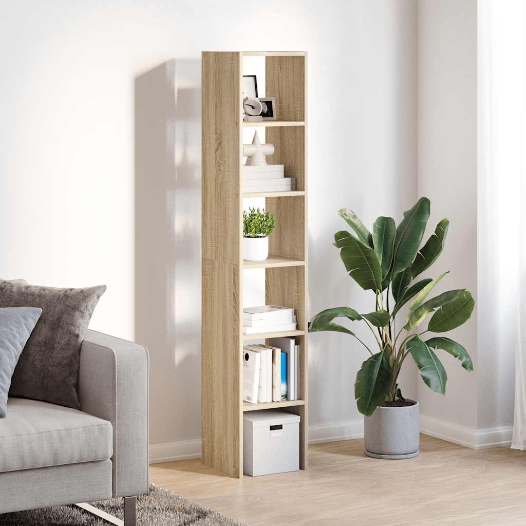 VidaXL Boekenkasten 2 st 30x30x80 cm bewerkt hout sonoma eiken