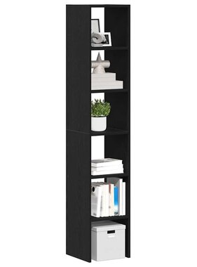 VidaXL Boekenkasten 2st stapelbaar 30x30x80cm bewerkt hout zwart eiken