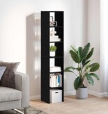 VidaXL Boekenkasten 2st stapelbaar 30x30x80cm bewerkt hout zwart eiken