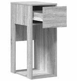 VidaXL Computertorenstandaard met lade 30x44x74 cm grijs sonoma eiken