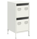 VidaXL Dressoir 35x39x73,5 cm koudgewalst staal wit