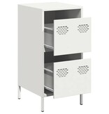 VidaXL Dressoir 35x39x73,5 cm koudgewalst staal wit