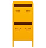 VidaXL Dressoir 35x39x73,5 cm koudgewalst staal mosterdgeel