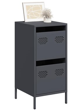 VidaXL Dressoir 35x39x73,5 cm koudgewalst staal antracietkleurig