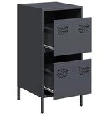 VidaXL Dressoir 35x39x73,5 cm koudgewalst staal antracietkleurig