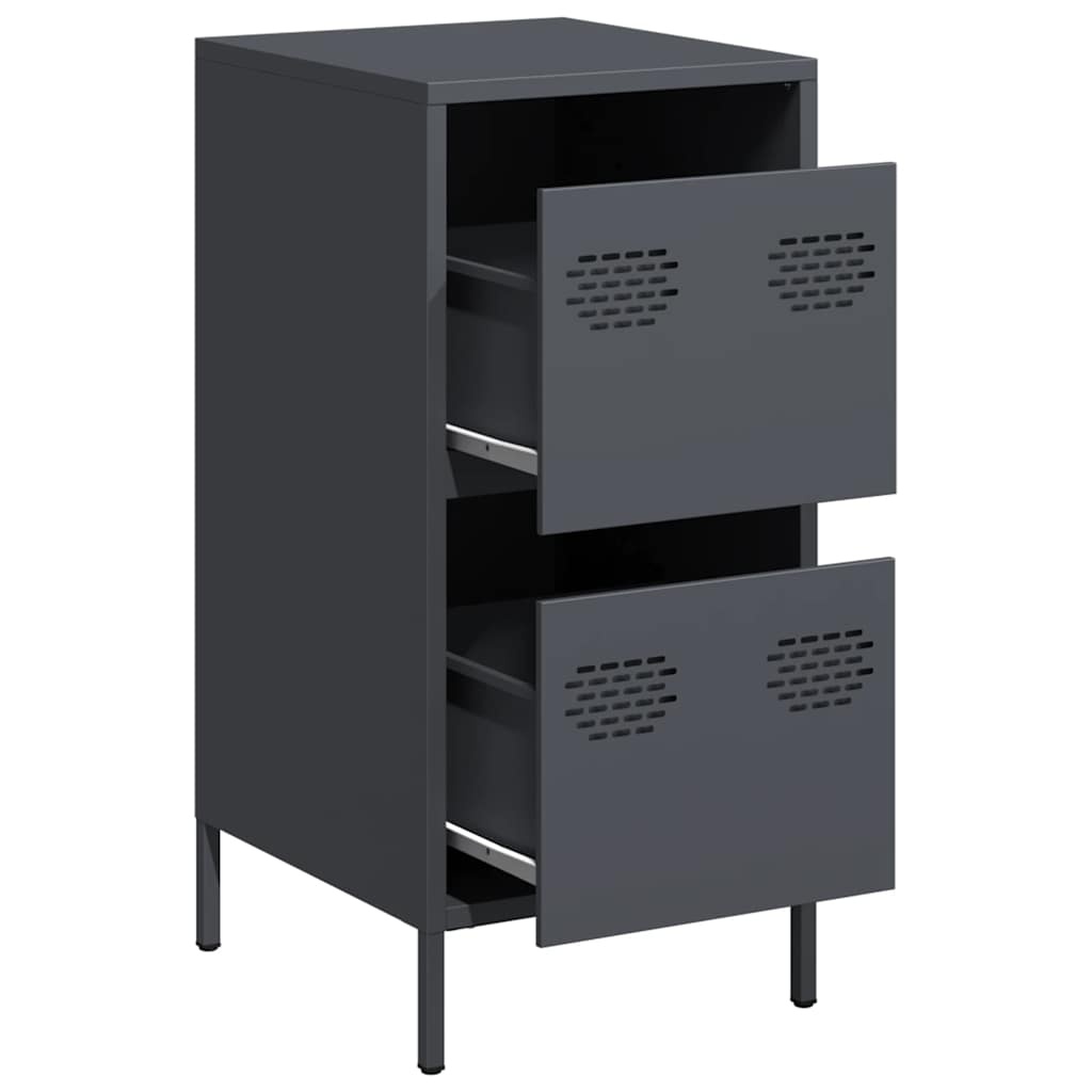 VidaXL Dressoir 35x39x73,5 cm koudgewalst staal antracietkleurig