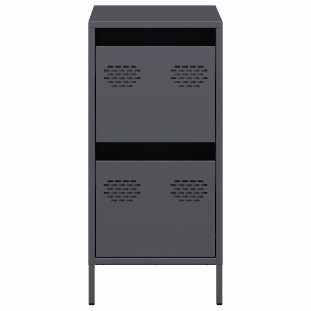 VidaXL Dressoir 35x39x73,5 cm koudgewalst staal antracietkleurig