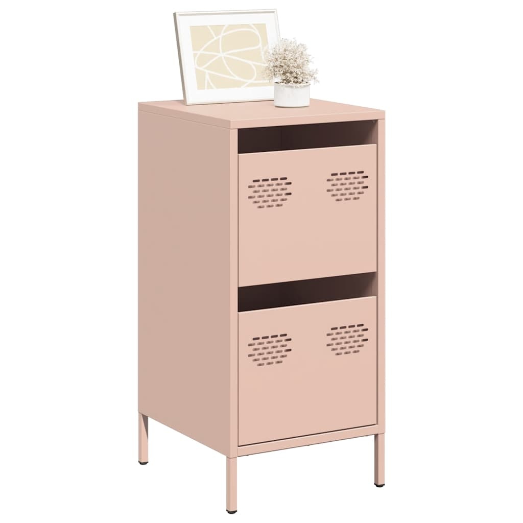 VidaXL Dressoir 35x39x73,5 cm koudgewalst staal roze