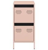VidaXL Dressoir 35x39x73,5 cm koudgewalst staal roze