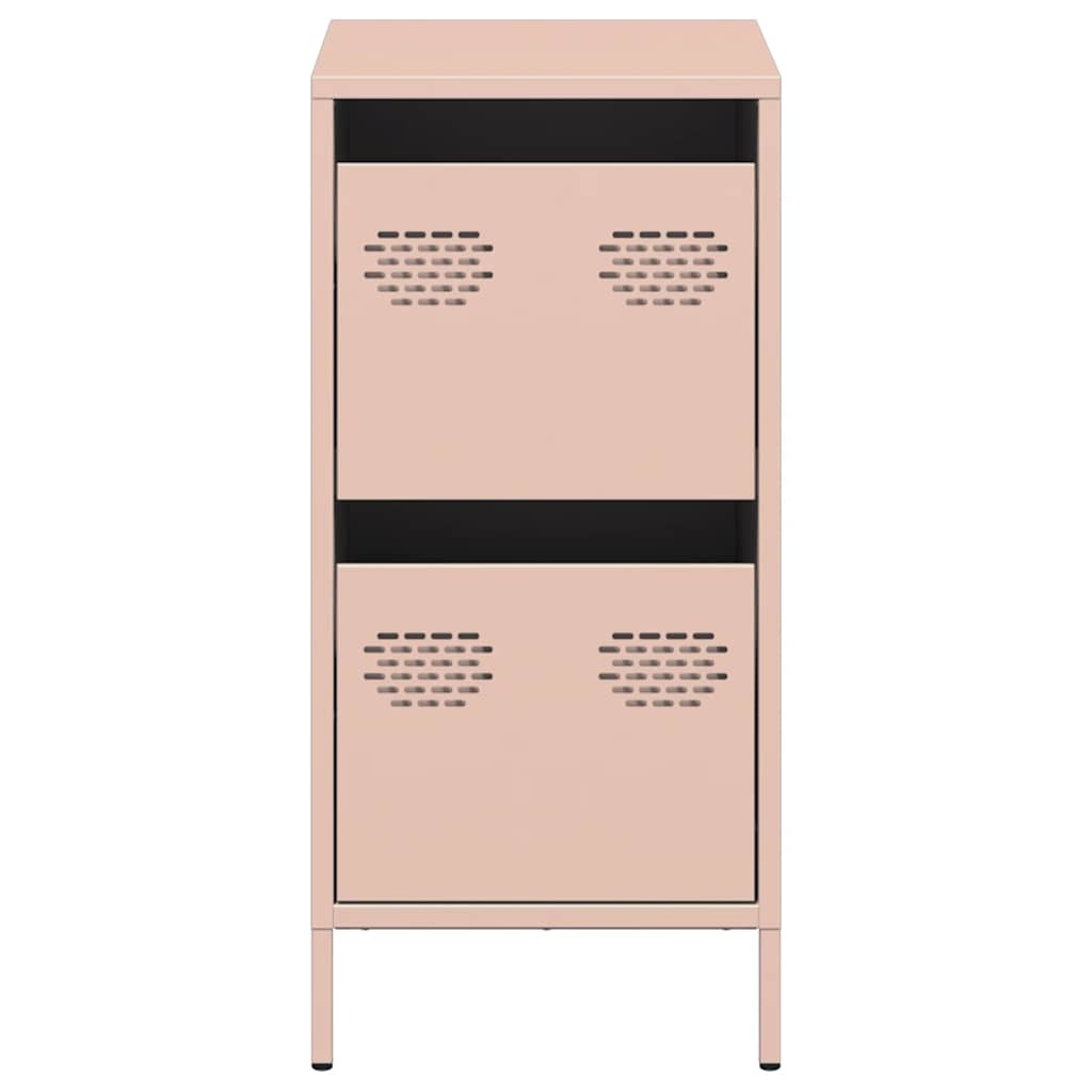 VidaXL Dressoir 35x39x73,5 cm koudgewalst staal roze