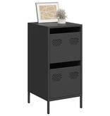 VidaXL Dressoir 35x39x73,5 cm koudgewalst staal zwart