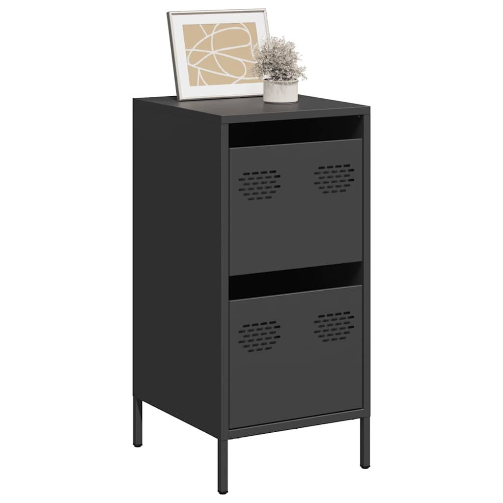 VidaXL Dressoir 35x39x73,5 cm koudgewalst staal zwart