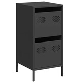VidaXL Dressoir 35x39x73,5 cm koudgewalst staal zwart