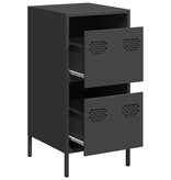 VidaXL Dressoir 35x39x73,5 cm koudgewalst staal zwart