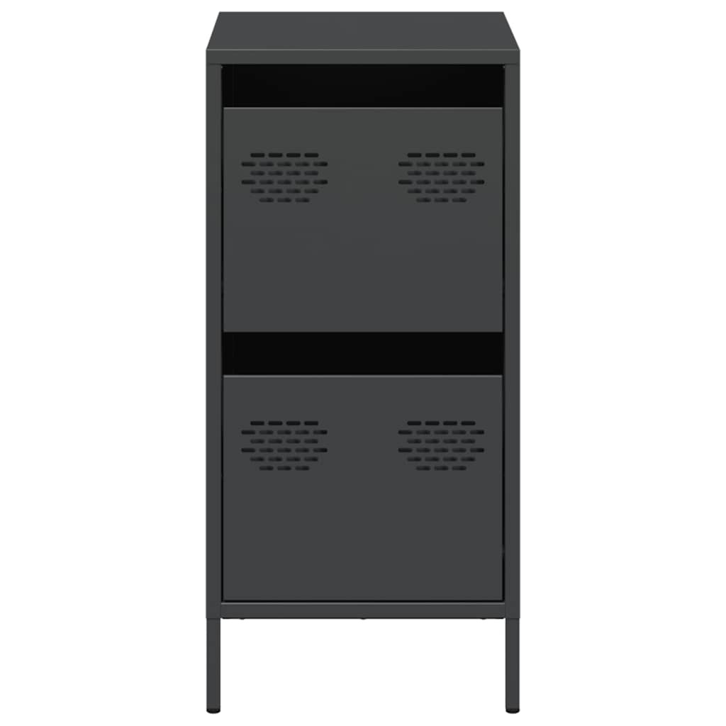 VidaXL Dressoir 35x39x73,5 cm koudgewalst staal zwart