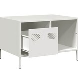 VidaXL Salontafel 68,5x50x43,5 cm koudgewalst staal wit