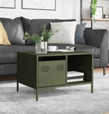 VidaXL Salontafel 68,5x50x43,5 cm koudgewalst staal olijfgroen