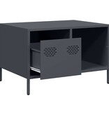 VidaXL Salontafel 68,5x50x43,5 cm koudgewalst staal antracietkleurig
