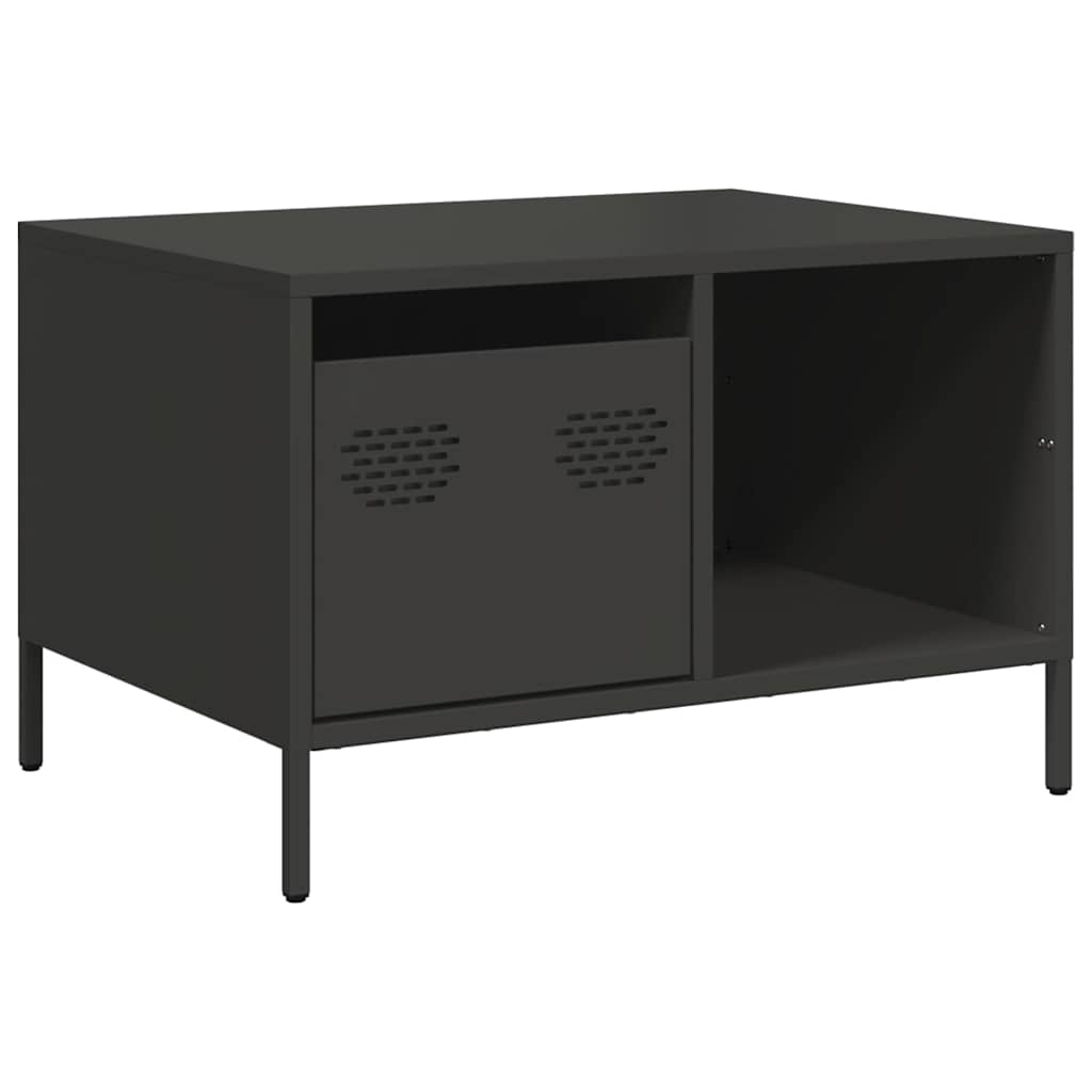 VidaXL Salontafel 68,5x50x43,5 cm koudgewalst staal zwart