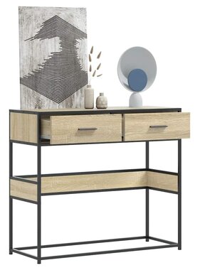 VidaXL Wandtafel 90x35x80 cm bewerkt hout sonoma eikenkleurig