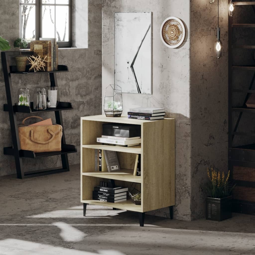 VidaXL Dressoir 57x35x70 cm bewerkt hout sonoma eikenkleurig