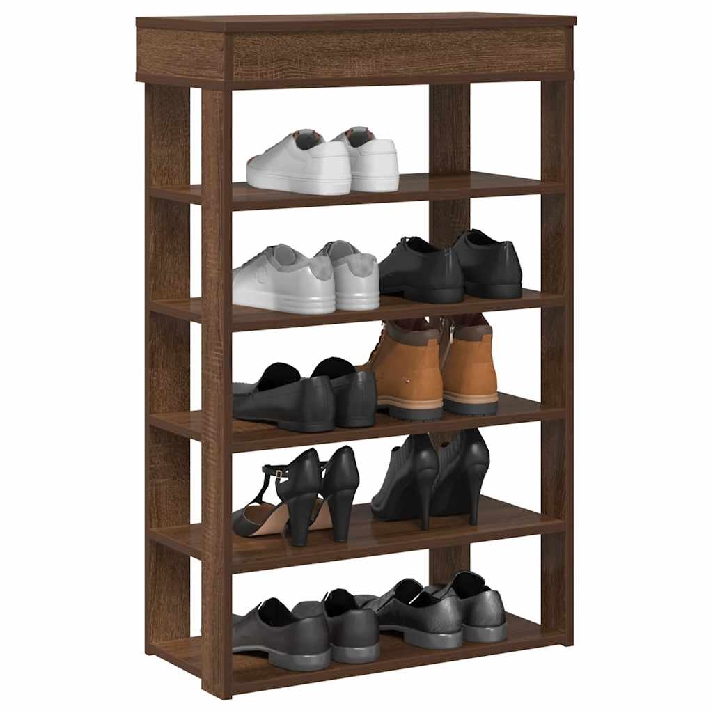 vidaXL Schoenenrek 60x30x98 cm bewerkt hout bruin eikenkleur