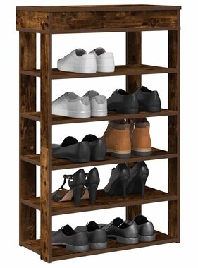 VidaXL Schoenenrek 60x30x98 cm bewerkt hout gerookt eikenkleurig