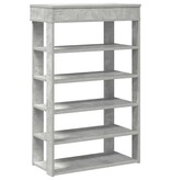 vidaXL Schoenenrek 60x30x98 cm bewerkt hout betongrijs