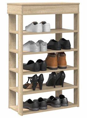 VidaXL Schoenenrek 60x30x98 cm bewerkt hout sonoma eikenkleurig