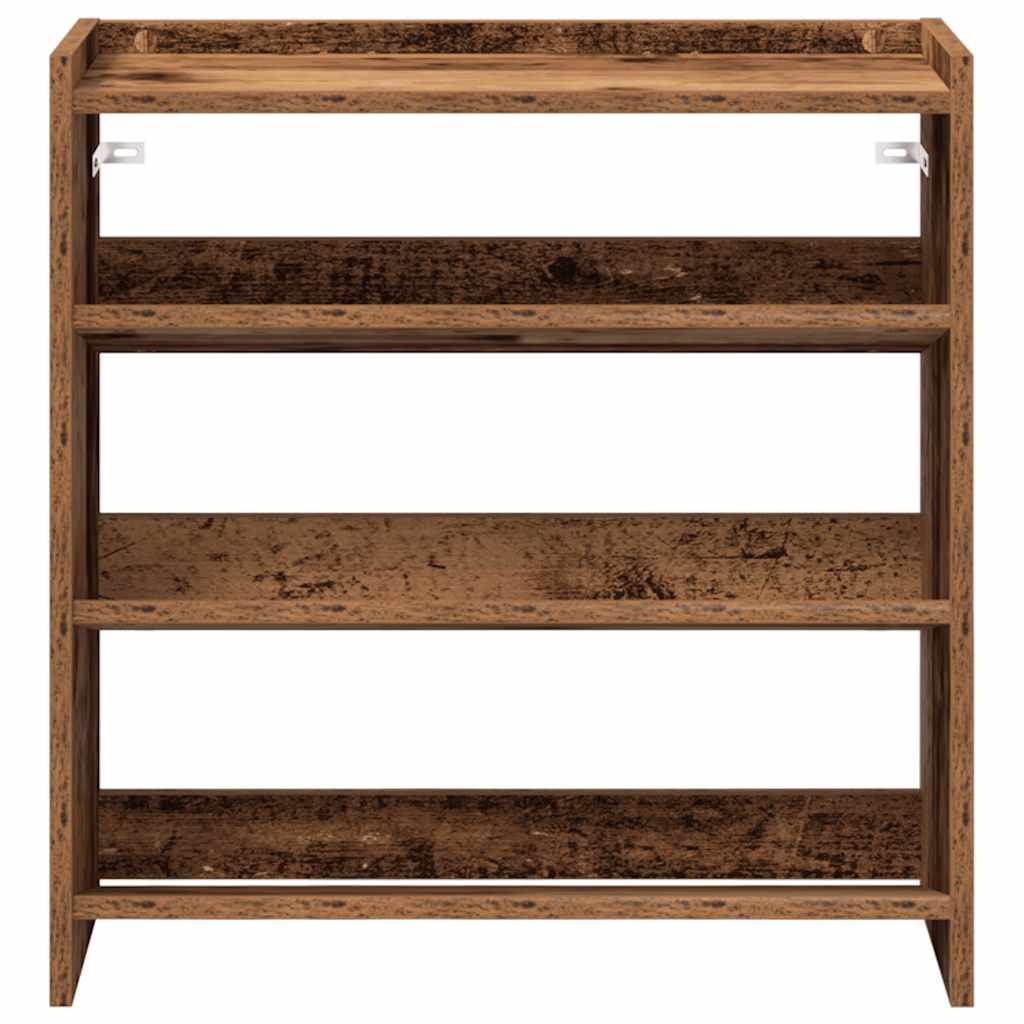 vidaXL Schoenenrek 60x25x62 cm bewerkt hout oud houtkleurig