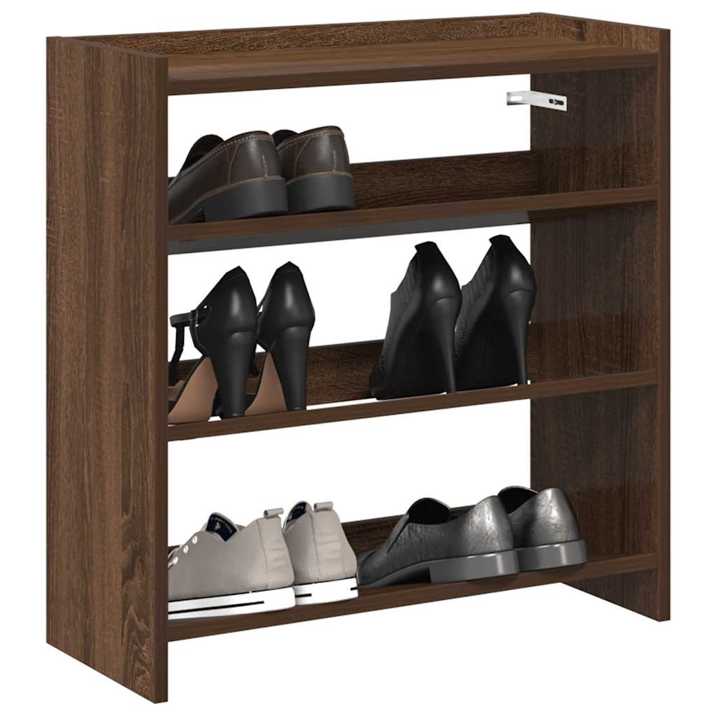 vidaXL Schoenenrek 60x25x62 cm bewerkt hout bruin eikenkleur