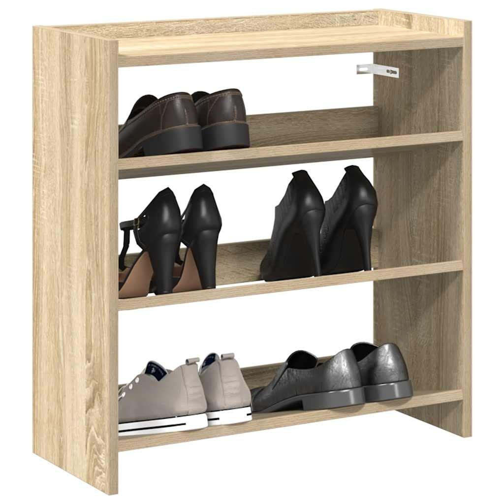 vidaXL Schoenenrek 60x25x62 cm bewerkt hout sonoma eikenkleurig