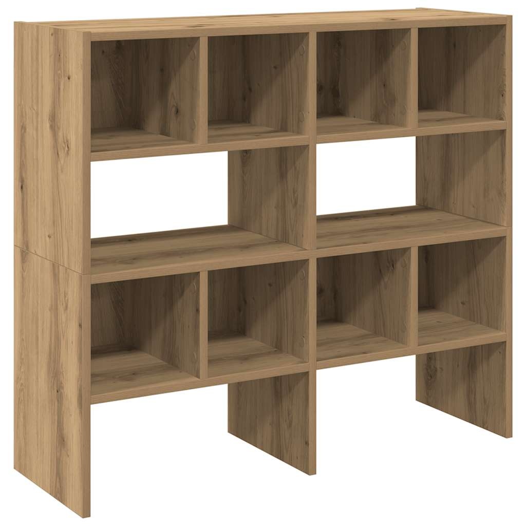 vidaXL Schoenenrekken 2 st stapelbaar 89,5x30x40 cm artisanaal eiken