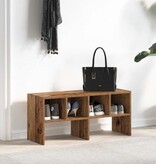 vidaXL Schoenenrek stapelbaar 89,5x30x40 cm oud houtkleurig