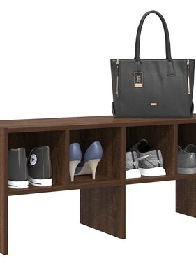 VidaXL Schoenenrek stapelbaar 89,5x30x40 cm bruin eikenkleur