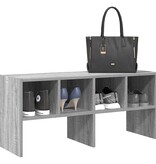 vidaXL Schoenenrek stapelbaar 89,5x30x40 cm grijs sonoma eikenkleurig
