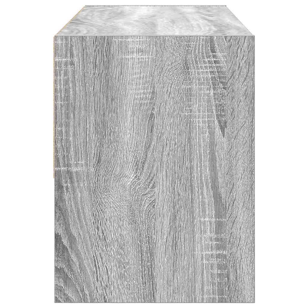 vidaXL Schoenenrek stapelbaar 89,5x30x40 cm grijs sonoma eikenkleurig