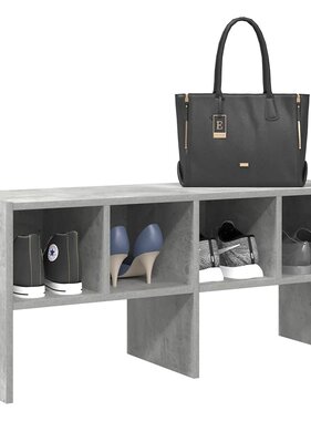 VidaXL Schoenenrek stapelbaar 89,5x30x40 cm betongrijs