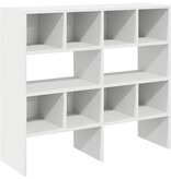vidaXL Schoenenrekken 2 st stapelbaar 89,5x30x40 cm wit