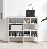 vidaXL Schoenenrekken 2 st stapelbaar 89,5x30x40 cm wit