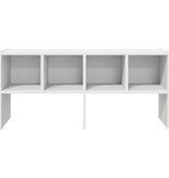 vidaXL Schoenenrek stapelbaar 89,5x30x40 cm wit
