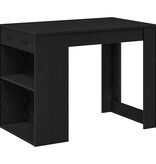 vidaXL Bureau met lade en plank 102x62x77,5cm bewerkt hout zwart eiken