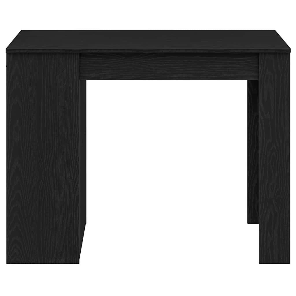 vidaXL Bureau met lade en plank 102x62x77,5cm bewerkt hout zwart eiken